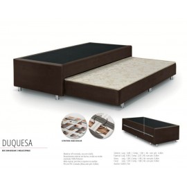 Cama Box c/ Auxiliar Duquesa Solteiro 88x188x44 - Damasu