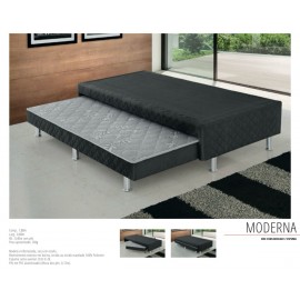 Cama Box c/ Auxiliar Moderna Casal 138x188x42 - Damasu