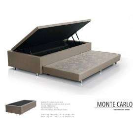 Cama Box c/ Baú e Auxiliar Monte Carlo Solteiro 88x188x50 - Damasu