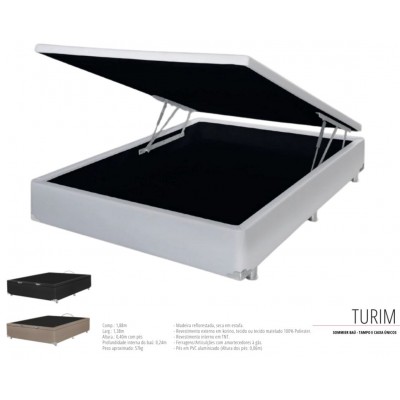 Cama Box c/ Baú Turim Casal 138x188x44 - Damasu