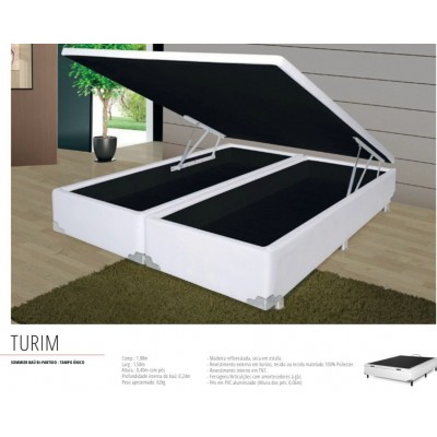 Cama Box c/ Baú Turim Queen 158x198x44 - Damasu